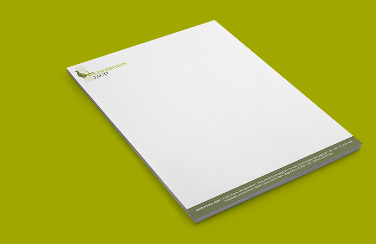 Briefpapier Niederrhein Jagd